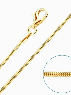 14k Gold Plated Women's Snake Chain Necklace | Vintage